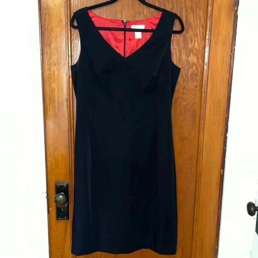 Isaac Mizrahi Black Knee Length Dress U13